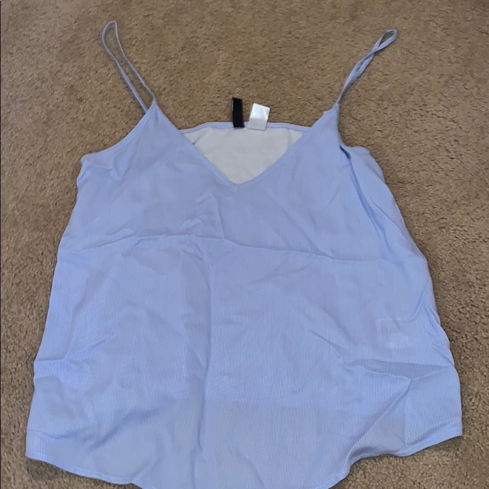 Blue and white tank top